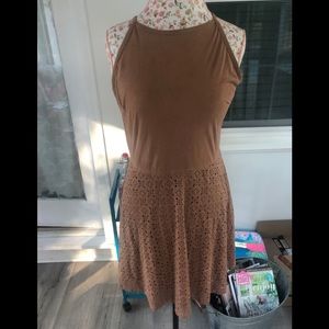 Tan dress with details